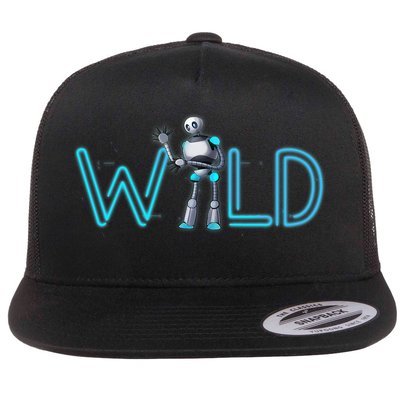 Wild Retro Vintage Robotic Robot Scifi Tech Art Flatbill Hat