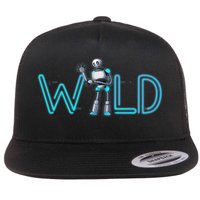 Wild Retro Vintage Robotic Robot Scifi Tech Art Flatbill Hat