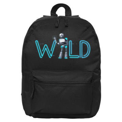 Wild Retro Vintage Robotic Robot Scifi Tech Art 16 in Basic Backpack