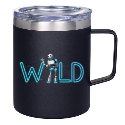Wild Retro Vintage Robotic Robot Scifi Tech Art 12oz Stainless Steel Coffee Mug