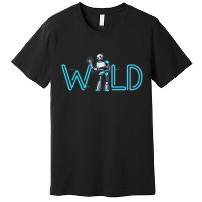 Wild Retro Vintage Robotic Robot Scifi Tech Art Premium T-Shirt