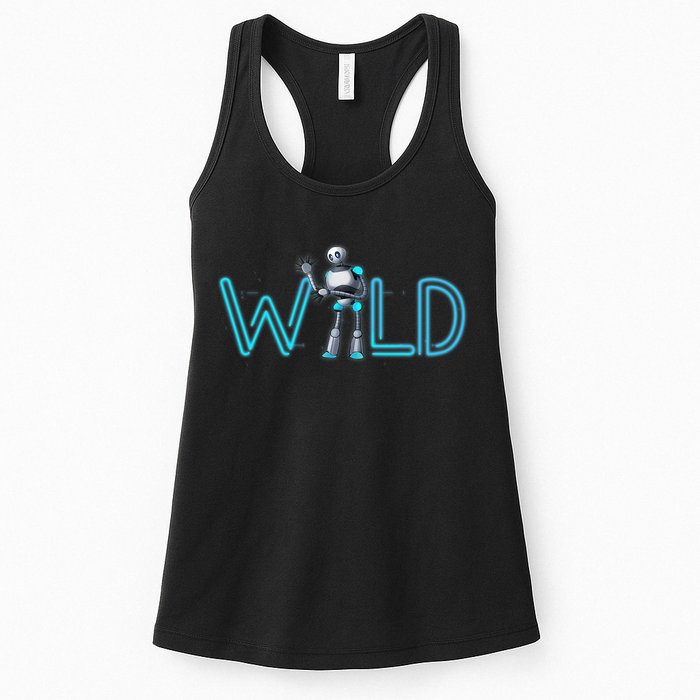 Wild Retro Vintage Robotic Robot Scifi Tech Art Womens Tank Top
