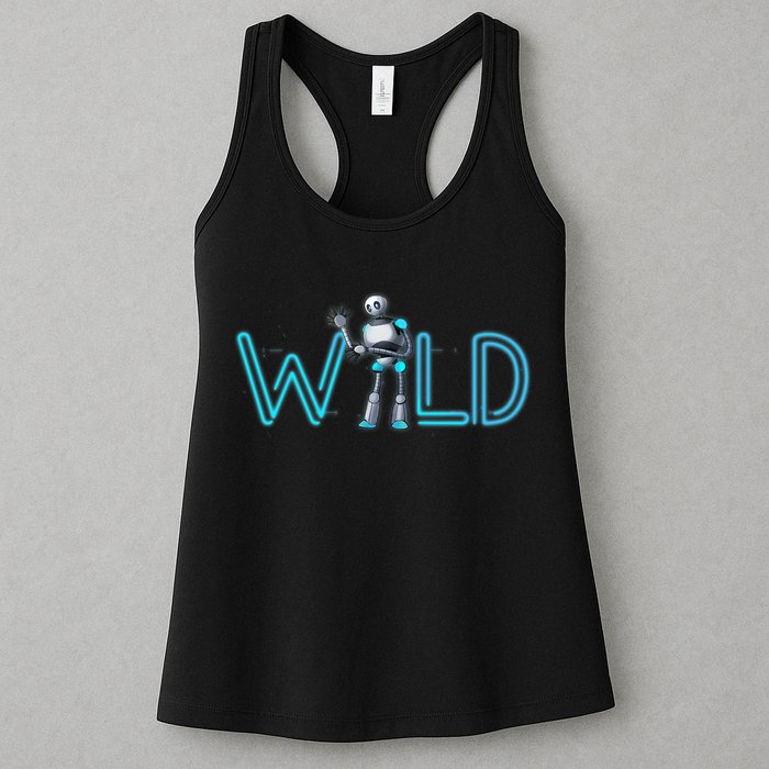 Wild Retro Vintage Robotic Robot Scifi Tech Art Womens Tank Top