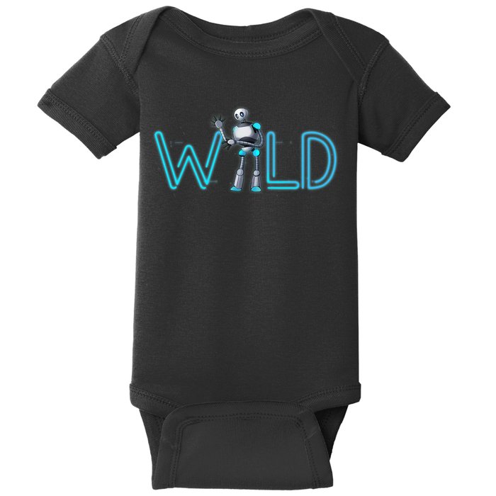 Wild Retro Vintage Robotic Robot Scifi Tech Art Baby Bodysuit