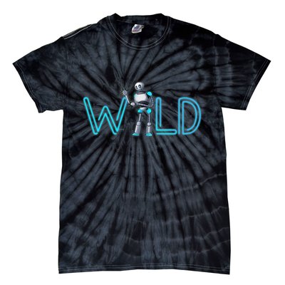 Wild Retro Vintage Robotic Robot Scifi Tech Art Tie-Dye T-Shirt