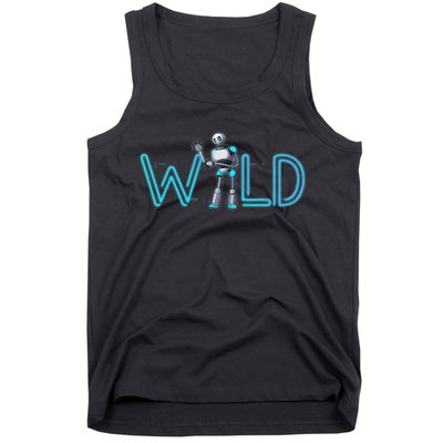 Wild Retro Vintage Robotic Robot Scifi Tech Art Tank Top