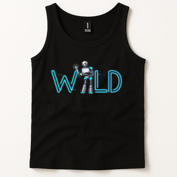 Wild Retro Vintage Robotic Robot Scifi Tech Art Tank Top