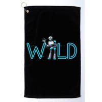 Wild Retro Vintage Robotic Robot Scifi Tech Art Golf Towel