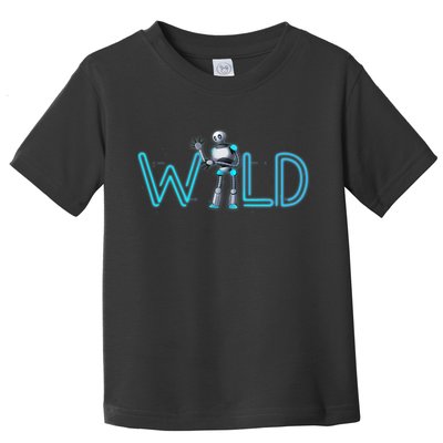 Wild Retro Vintage Robotic Robot Scifi Tech Art Toddler T-Shirt