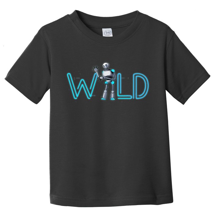 Wild Retro Vintage Robotic Robot Scifi Tech Art Toddler T-Shirt