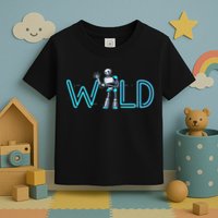 Wild Retro Vintage Robotic Robot Scifi Tech Art Toddler T-Shirt