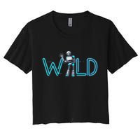 Wild Retro Vintage Robotic Robot Scifi Tech Art Crop Top