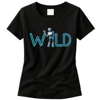 Wild Retro Vintage Robotic Robot Scifi Tech Art Womens T-Shirt