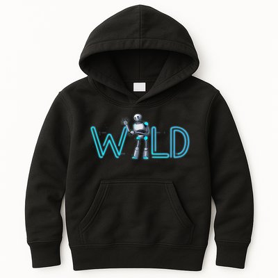 Wild Retro Vintage Robotic Robot Scifi Tech Art Kids Hoodie