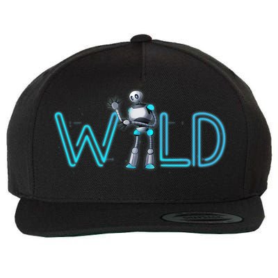 Wild Retro Vintage Robotic Robot Scifi Tech Art Wool Snapback Cap