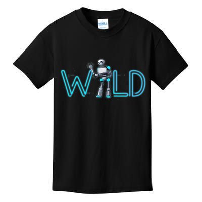 Wild Retro Vintage Robotic Robot Scifi Tech Art Kids T-Shirt