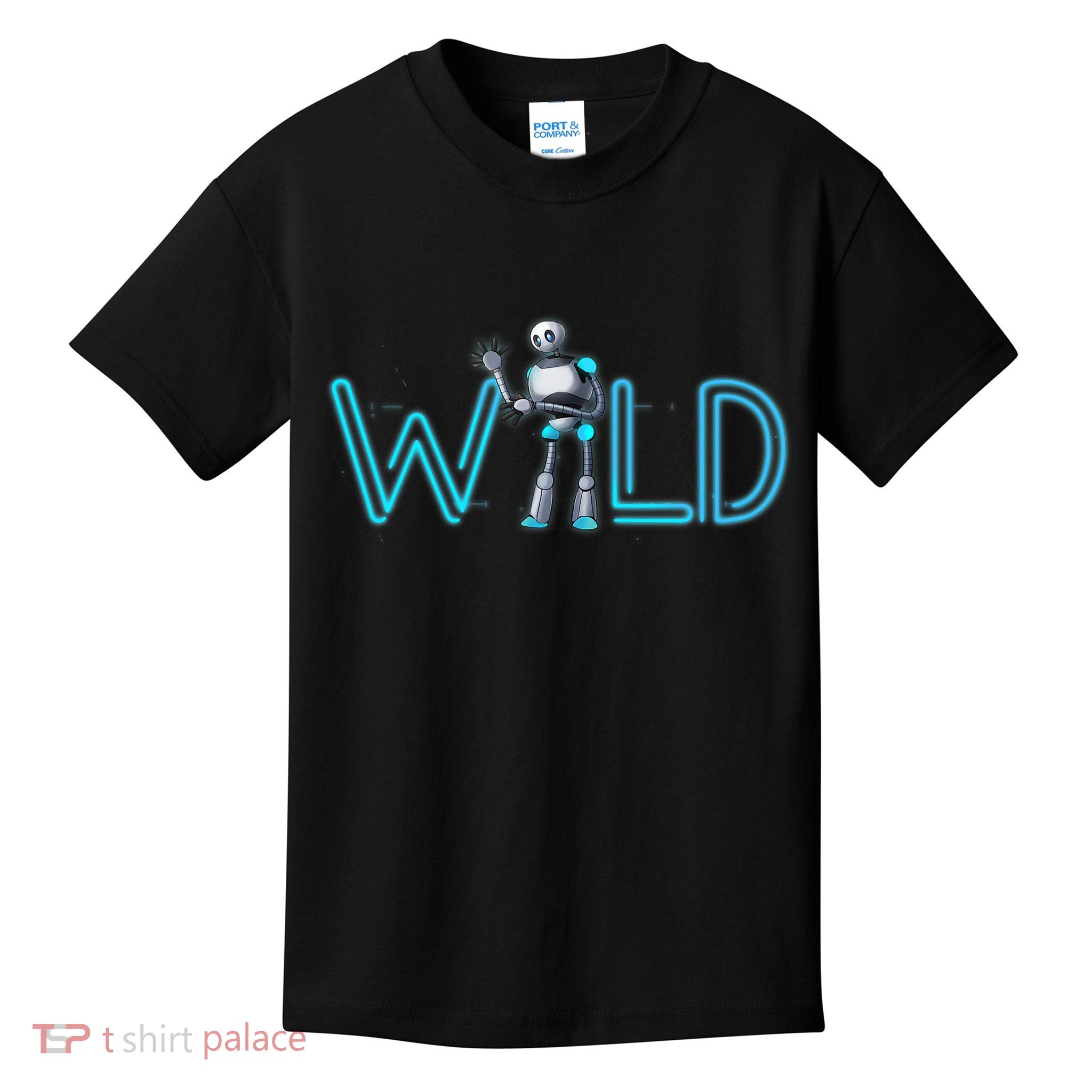 Wild Retro Vintage Robotic Robot Scifi Tech Art Kids T-Shirt