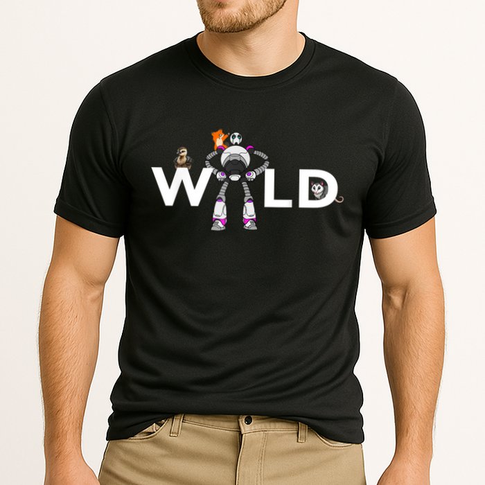 Wild Retro Vintage Robotic Robot Art Science & Math Cooling Performance Crew T-Shirt