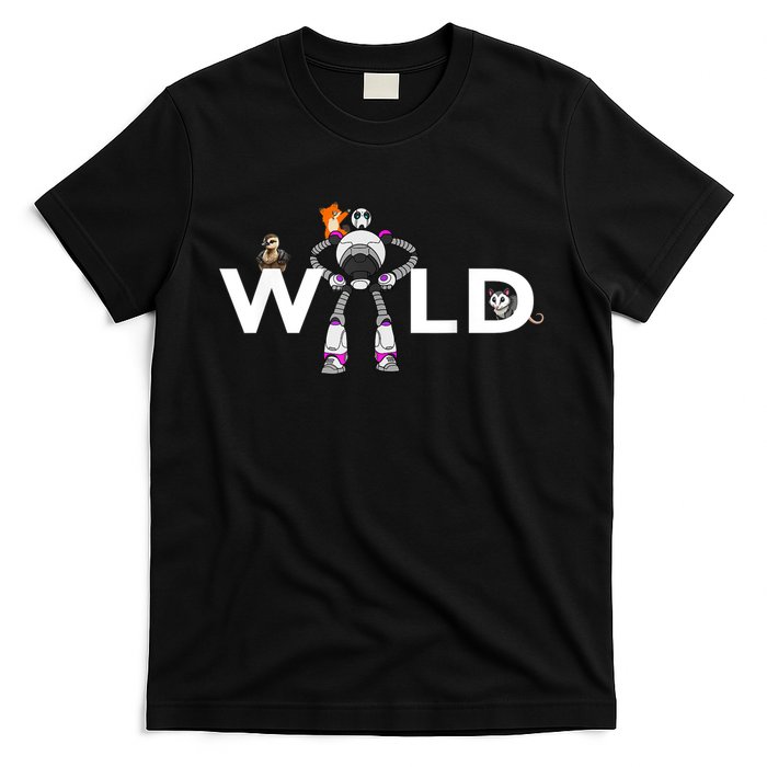 Wild Retro Vintage Robotic Robot Art Science & Math T-Shirt