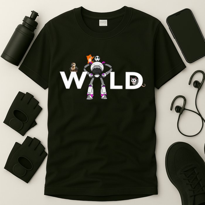 Wild Retro Vintage Robotic Robot Art Science & Math T-Shirt
