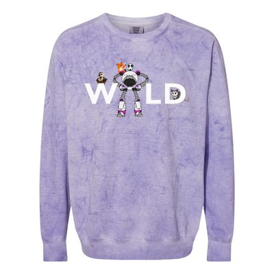 Wild Retro Vintage Robotic Robot Art Science & Math Colorblast Crewneck Sweatshirt