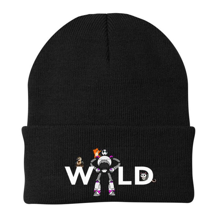 Wild Retro Vintage Robotic Robot Art Science & Math Knit Cap Winter Beanie