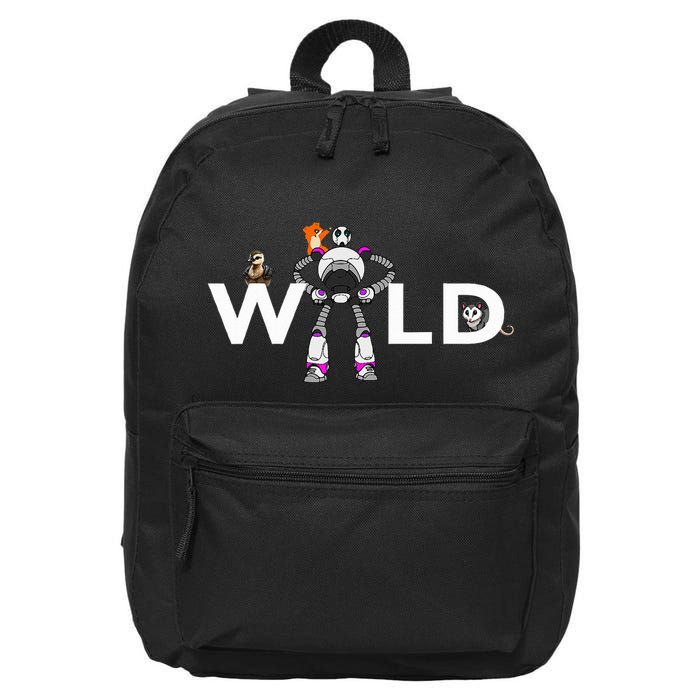 Wild Retro Vintage Robotic Robot Art Science & Math 16 in Basic Backpack