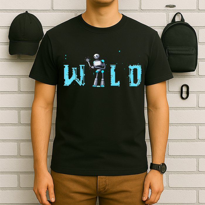 Wild Retro Vintage Robotic Robot Scifi Tech Art T-Shirt