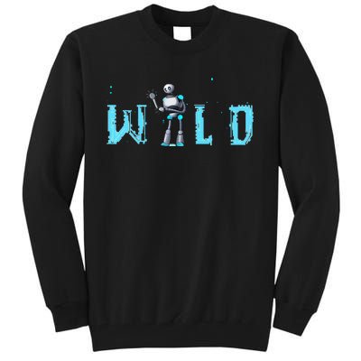 Wild Retro Vintage Robotic Robot Scifi Tech Art Tall Sweatshirt