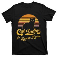 Women Retro Women Kamala Harris Cat Lady Gift T-Shirt