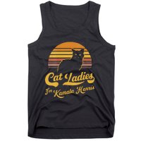 Women Retro Women Kamala Harris Cat Lady Gift Tank Top