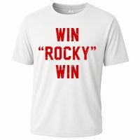 Win Rocky Win Pre Distessed Font Cooling Performance Crew T-Shirt