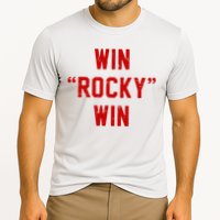 Win Rocky Win Pre Distessed Font Cooling Performance Crew T-Shirt