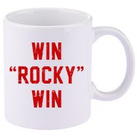 Win Rocky Win Pre Distessed Font 11oz C Handle Ceramic Mug