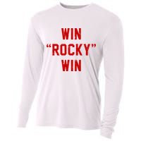 Win Rocky Win Pre Distessed Font Cooling Performance Long Sleeve Crew