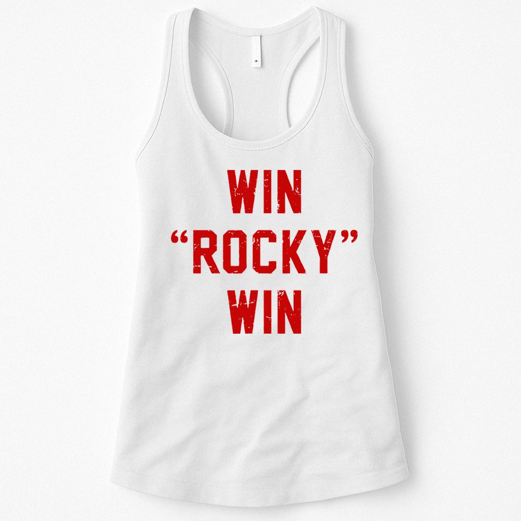 Win Rocky Win Pre Distessed Font Womens Tank Top
