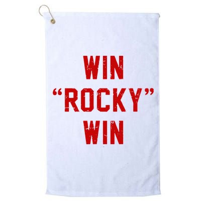 Win Rocky Win Pre Distessed Font Golf Towel