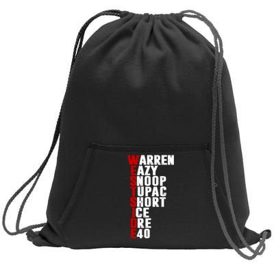 Westside Rappers Sweatshirt Cinch Pack Bag