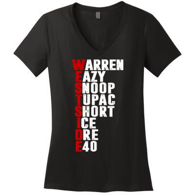Westside Rappers Women's V-Neck T-Shirt