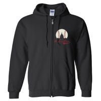 Womens Retro Washington DC Baseball National Mall Silhouette Sport Full Zip Hoodie