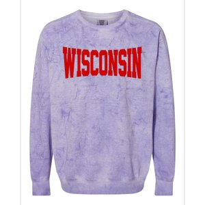 Wisconsin Red Colorblast Crewneck Sweatshirt