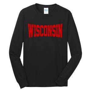 Wisconsin Red Tall Long Sleeve T-Shirt