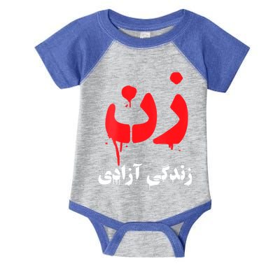 Womens RISE WITH THE WOMEN OF IRAN Women Life Freedom #Mahsaamini Infant Baby Jersey Bodysuit