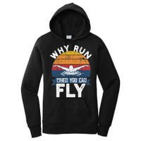 Why Run When You Can Fly Butterfly Stroke Swim Team Swimmi Women's Pullover Hoodie