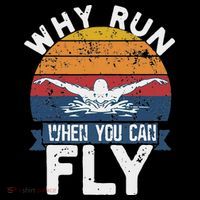 Why Run When You Can Fly Butterfly Stroke Swim Team Swimmi Bag