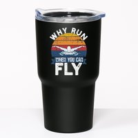 Why Run When You Can Fly Butterfly Stroke Swim Team Swimmi Tumbler