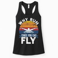 Why Run When You Can Fly Butterfly Stroke Swim Team Swimmi Womens Tank Top