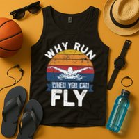Why Run When You Can Fly Butterfly Stroke Swim Team Swimmi Tank Top