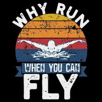 Why Run When You Can Fly Butterfly Stroke Swim Team Swimmi Toddler Long Sleeve Shirt