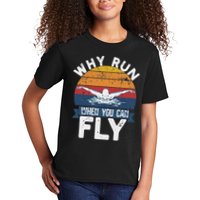 Why Run When You Can Fly Butterfly Stroke Swim Team Swimmi Kids T-Shirt